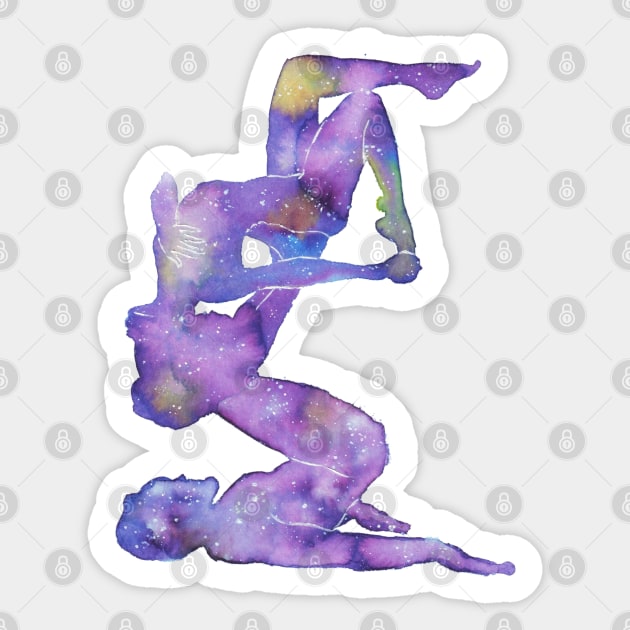 Acro Yoga Nebula Sticker by LaBellaCiambella